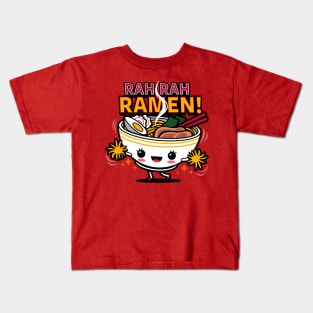 Funny Kawaii Cute Cheerleader Japanese Ramen Cartoon Gift For Ramen Lovers Kids T-Shirt